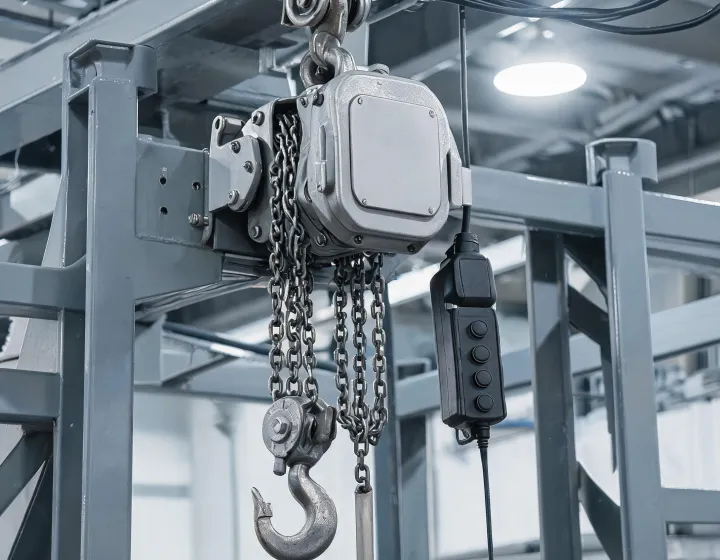 Duty plate and hoist control pendant on a test stand